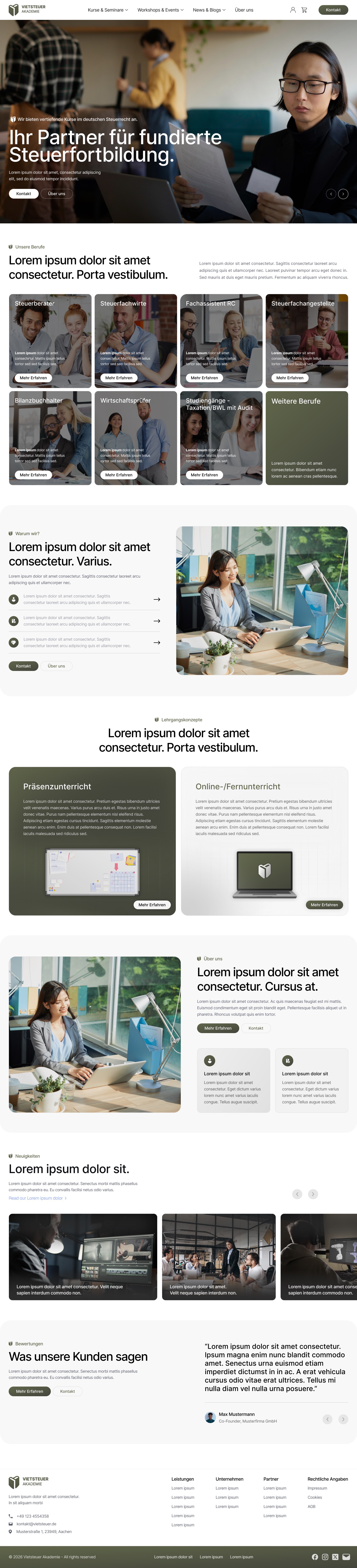 Vietsteuer, komplettes Seitendesign